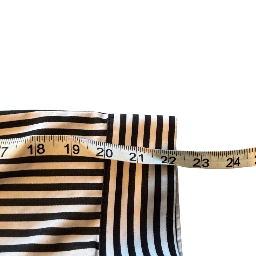 Chico's Button Up Long Sleeve Shirt Size 3 / US 16 Cotton Black & White Stripes - Picture 8 of 11